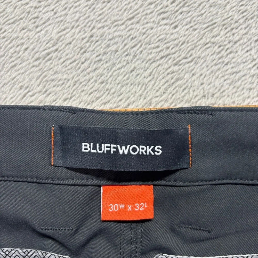 Bluffworks‎ Pants Mens 30x32 Gray Tailored Fit Performance Travel Ascender Chino